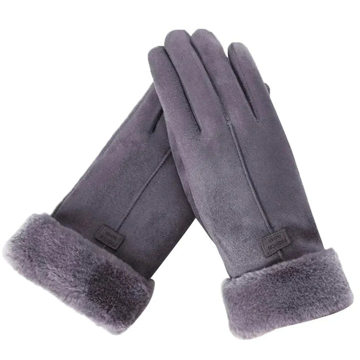 Drune | Stilvolle Damenhandschuhe mit Pelzrand