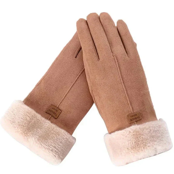 Drune | Stilvolle Damenhandschuhe mit Pelzrand