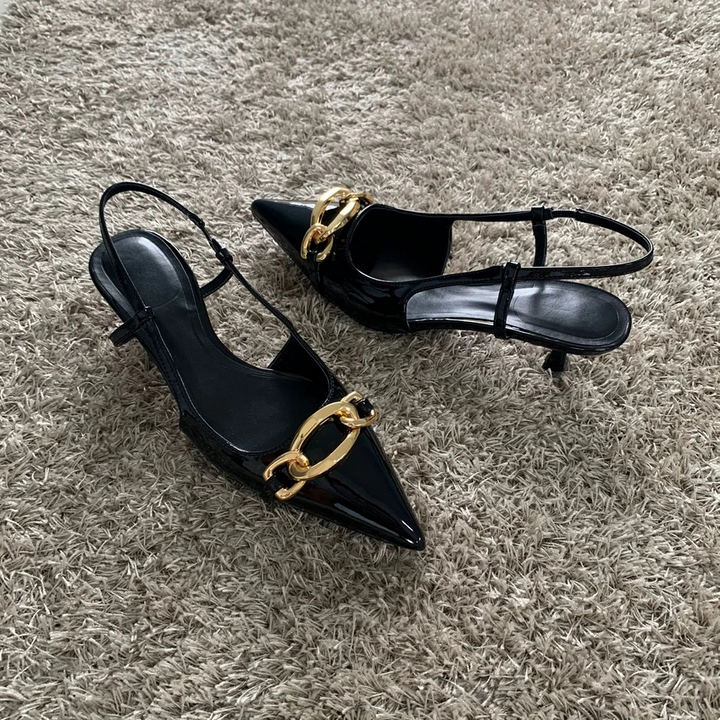 Drune | Damen Kitten Heels Beige
