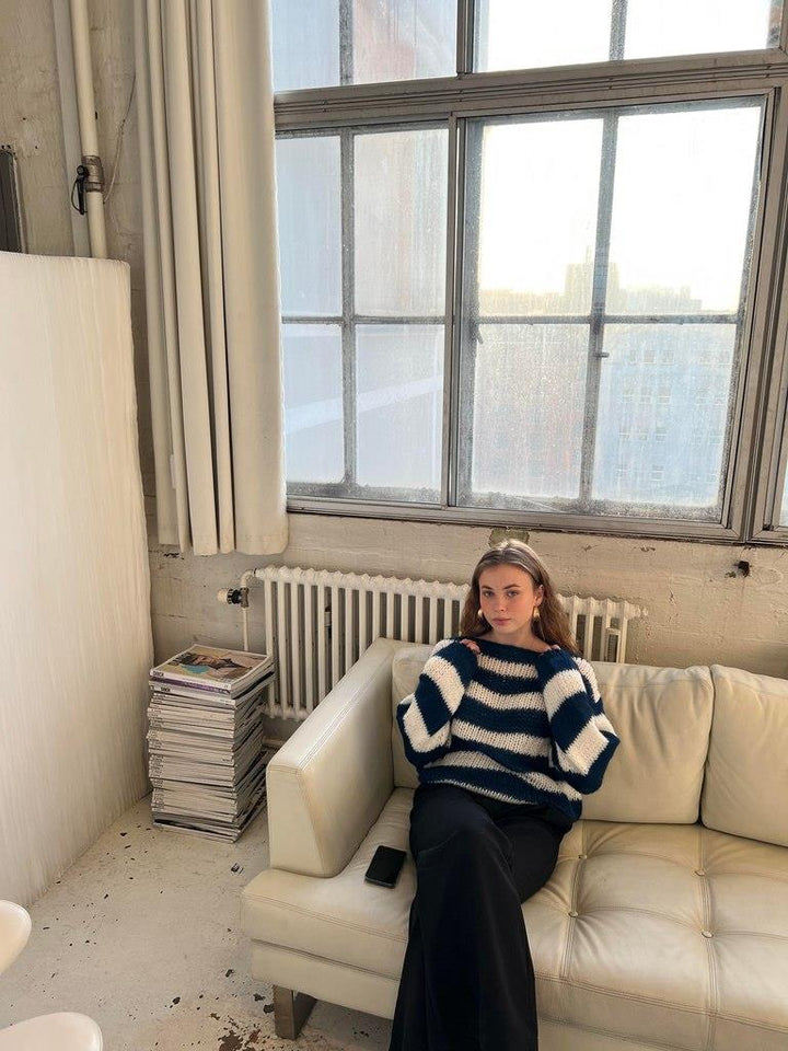 Drune | Geflochtene und gestreifte oversized Damenpullover