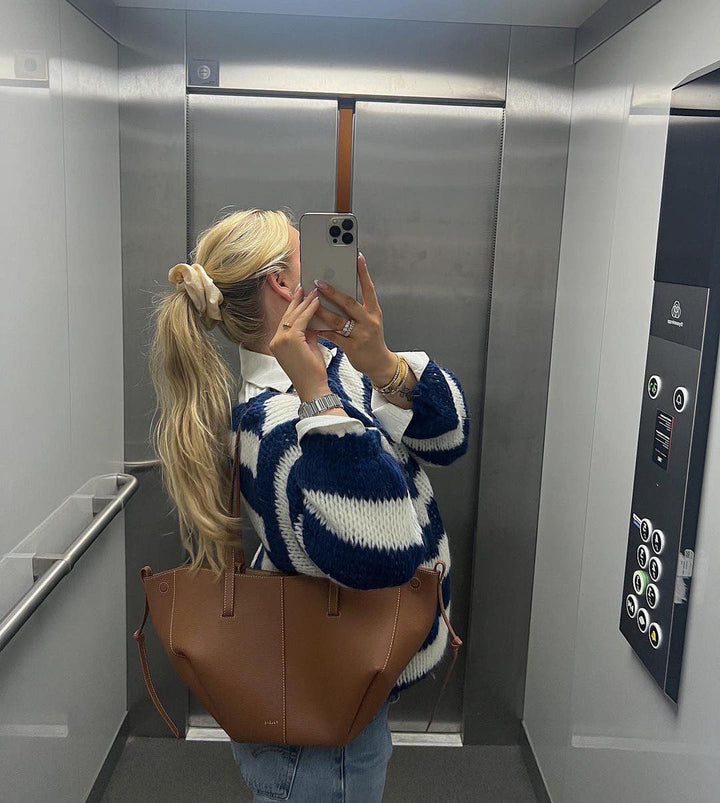 Drune | Geflochtene und gestreifte oversized Damenpullover