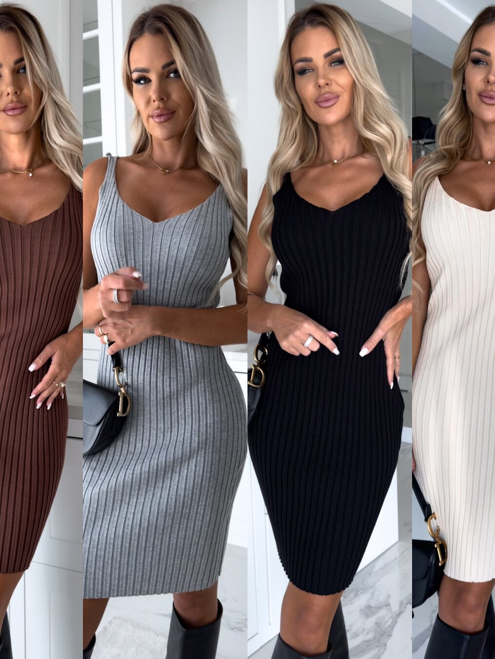 Drune | Ärmelloses Kleid mit Passendem Pullover