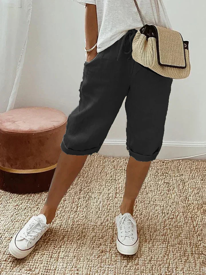 Drune | Shorts Aus Baumwolle und Leinen für Frauen