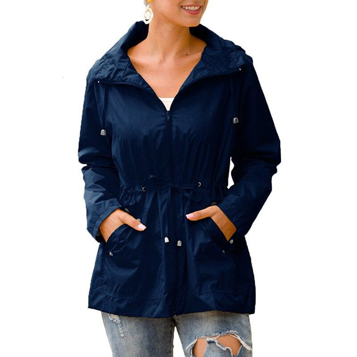 Drune | Damen-Regenjacke mit gebundener Taille