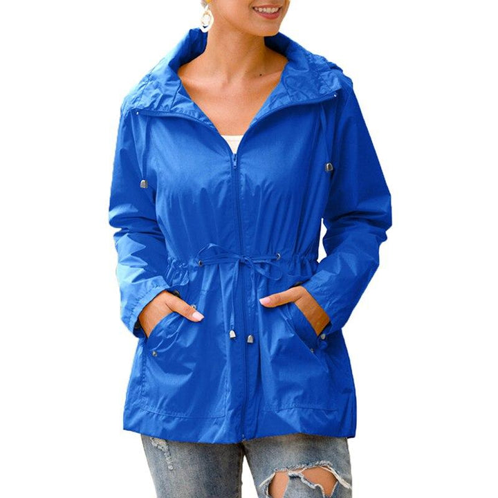 Drune | Damen-Regenjacke mit gebundener Taille