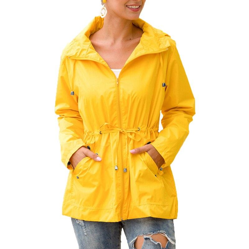 Drune | Damen-Regenjacke mit gebundener Taille