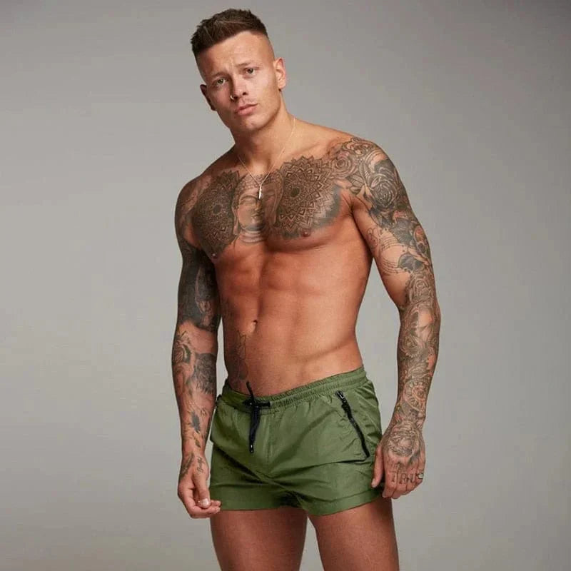Drune | Kurze Badeshorts für Männer mit Tasche