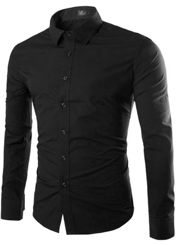 Drune | Lässiges Bügelfreies Slim Fit Herrenhemd