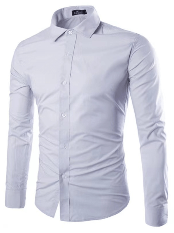 Drune | Lässiges Bügelfreies Slim Fit Herrenhemd