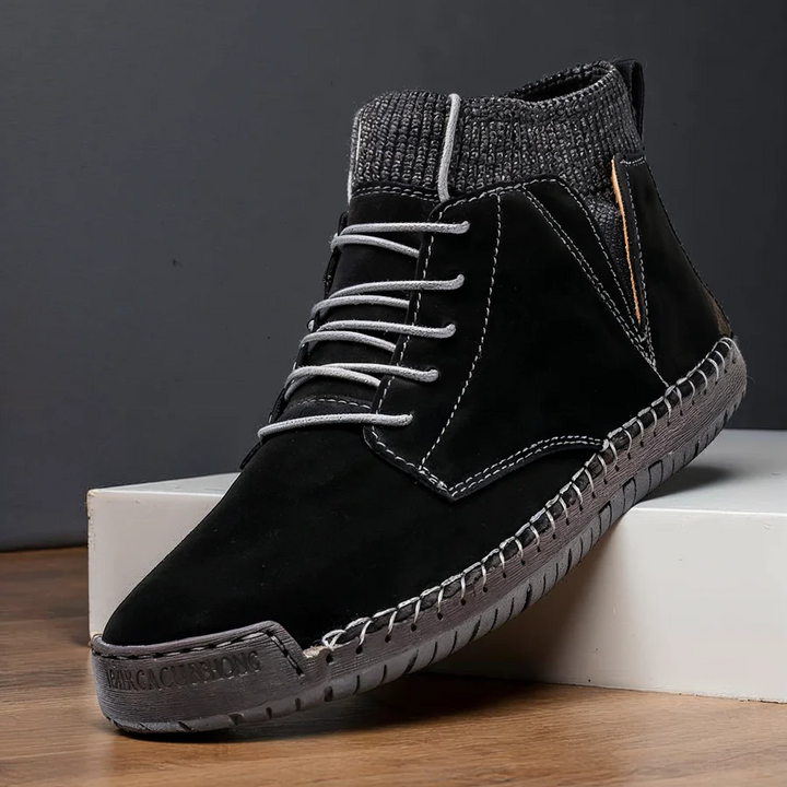 Retro-Wildlederschuhe mit Ripp- und Stichmuster Drune Drune