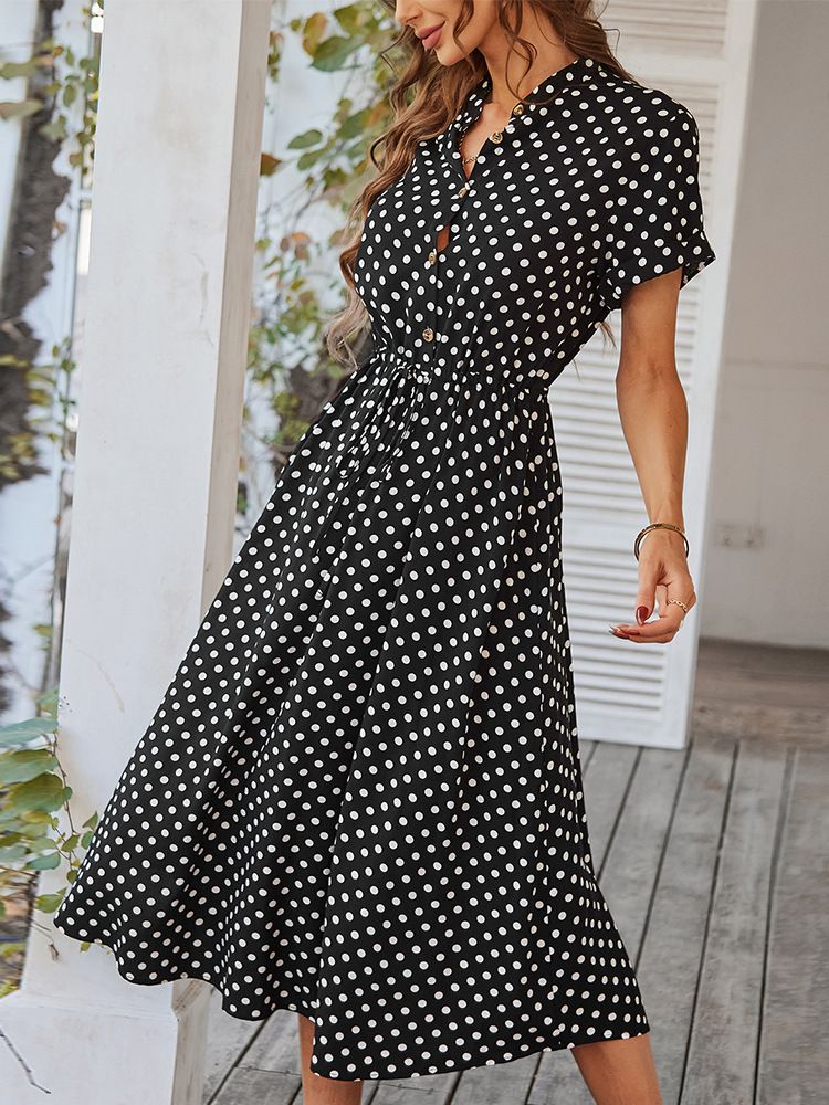 Drune | Damen Ballmuster Kleid