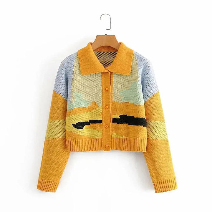 Drune | Crop Strickjacke Pullover für Damen