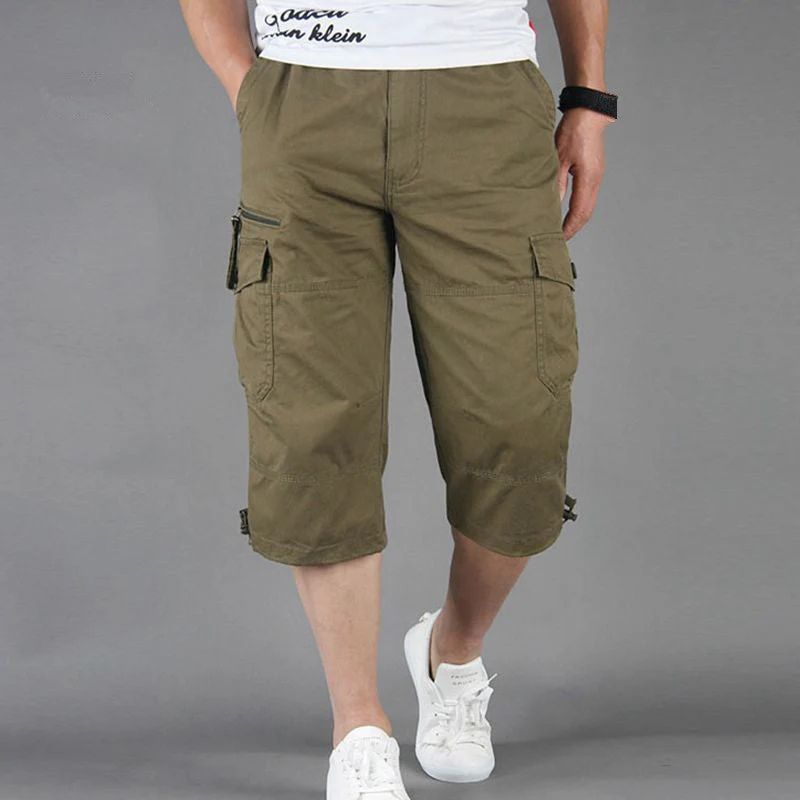 Drune | Lange Cargo Shorts Für Herren