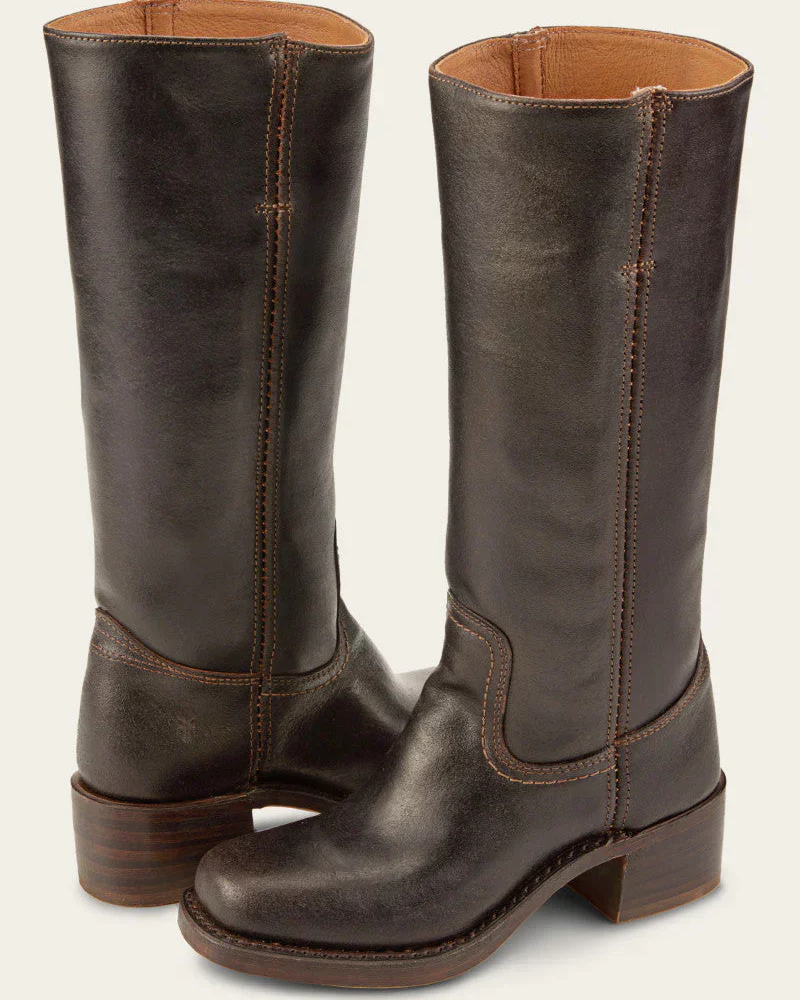 Drune | Damen Lange Stiefel Schwarz