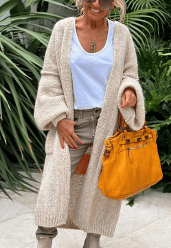 Drune | Damen Lange Strickjacke Grobstrick