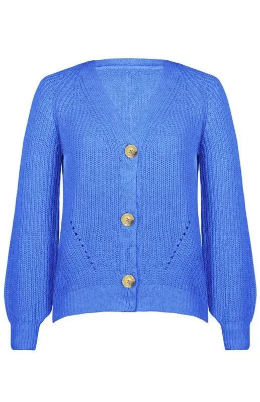Drune | Knopf Frauen Strickjacke Pullover