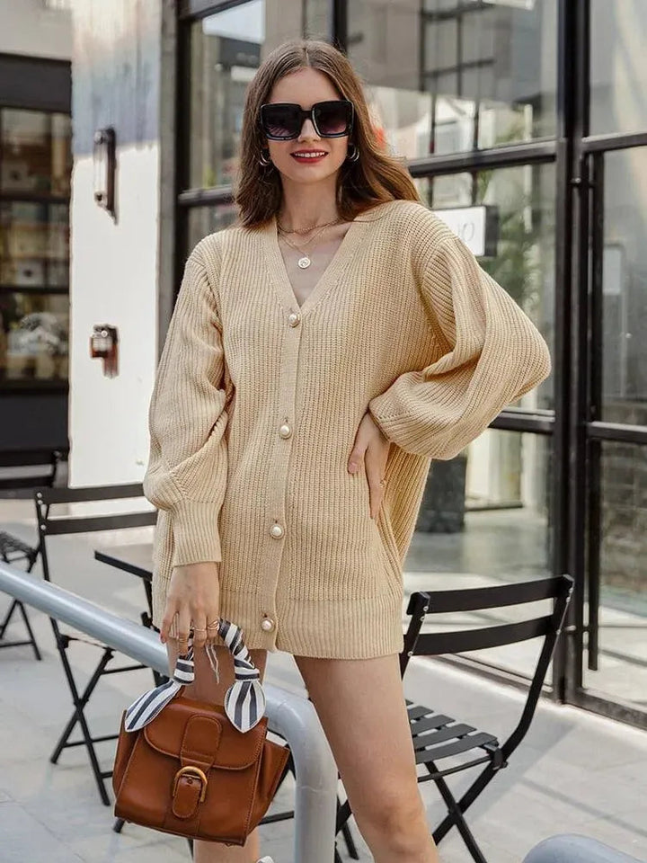 Drune | Schlichte Strickjacke Pullover für Alltag