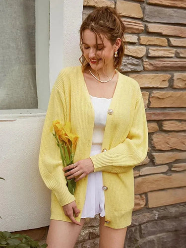 Drune | Schlichte Strickjacke Pullover für Alltag
