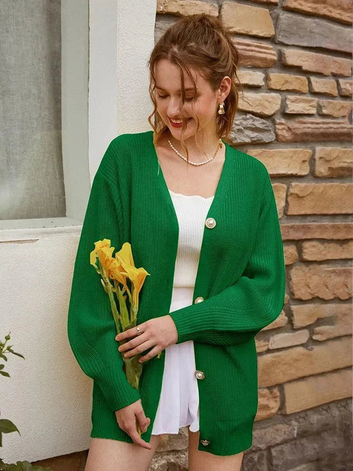 Drune | Schlichte Strickjacke Pullover für Alltag