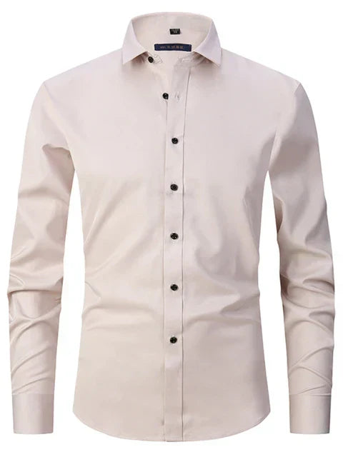 Drune | Herren Slim Passform Stretchstoff Bügelfrei Button Down Kragen