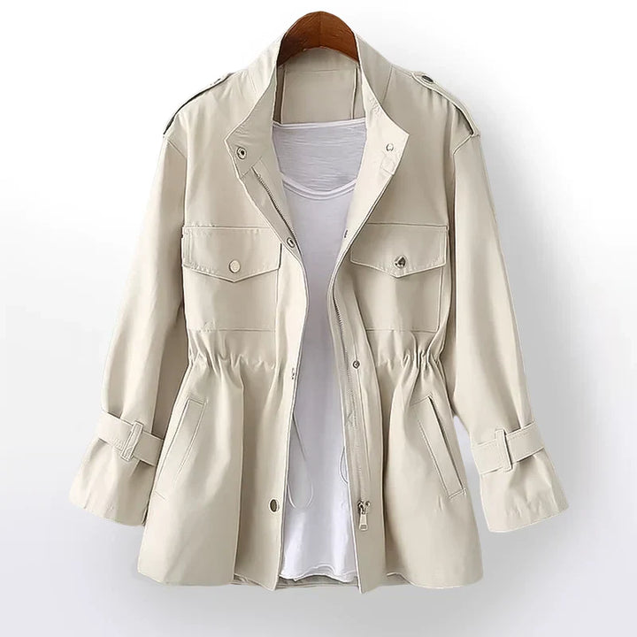 Drune | Figurbetonter langer Trenchcoat für Frauen
