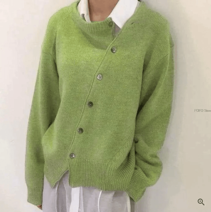 Drune | Cardigan Asymmetrisch Weiche Wolle Elegante Lässigkeit