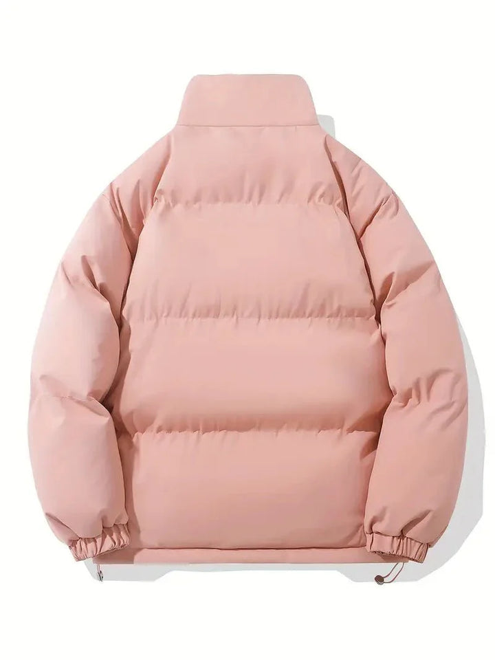Drune | Kurz geschnittene gesteppte Daunenjacke Rosa Wärme und winterlicher Stil