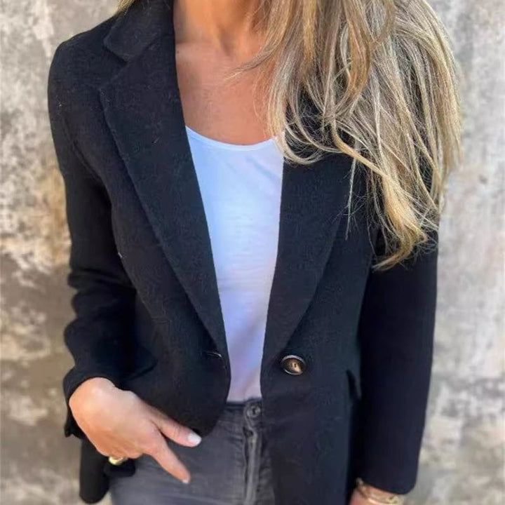 Drune | Blazer Wolle Senf Struktur Warm und Elegant