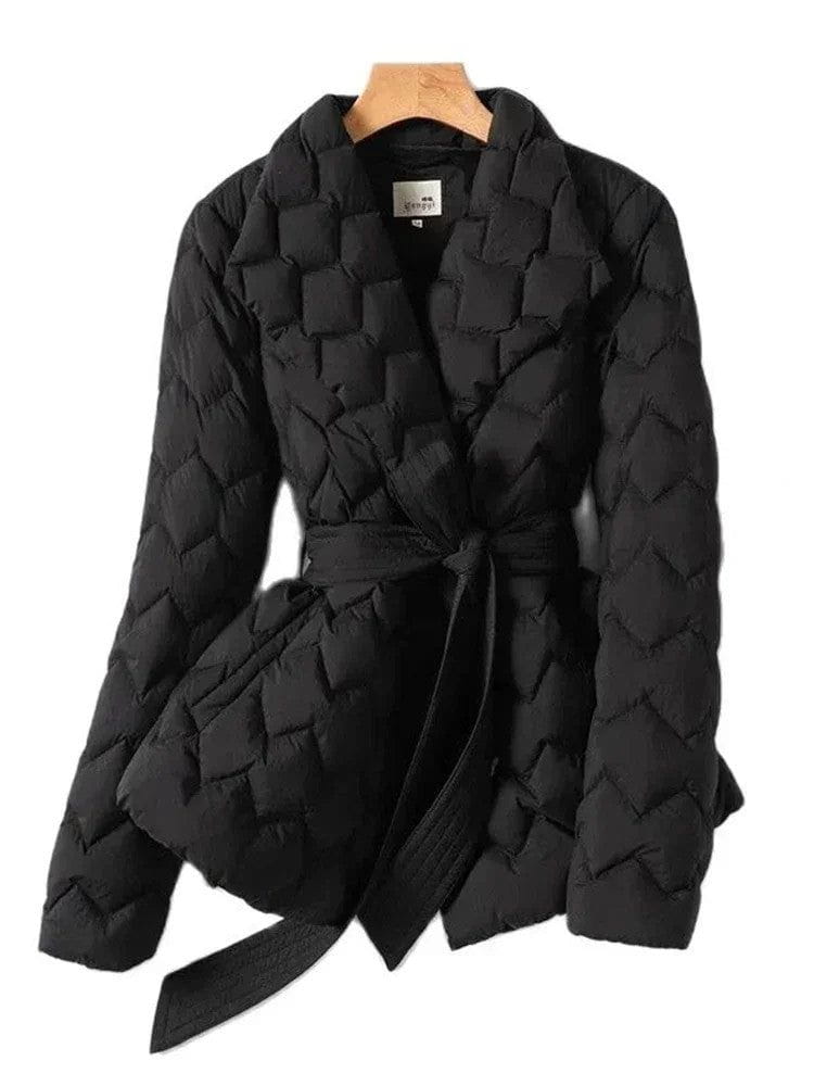 Drune | Taillierte Camel Steppjacke & Elegant