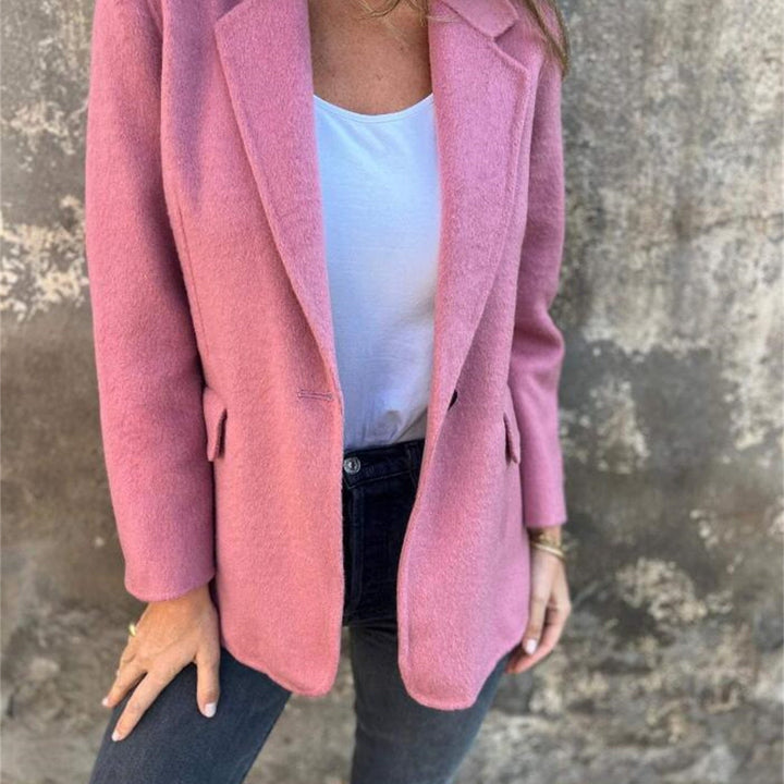 Drune | Blazer Wolle Senf Struktur Warm und Elegant