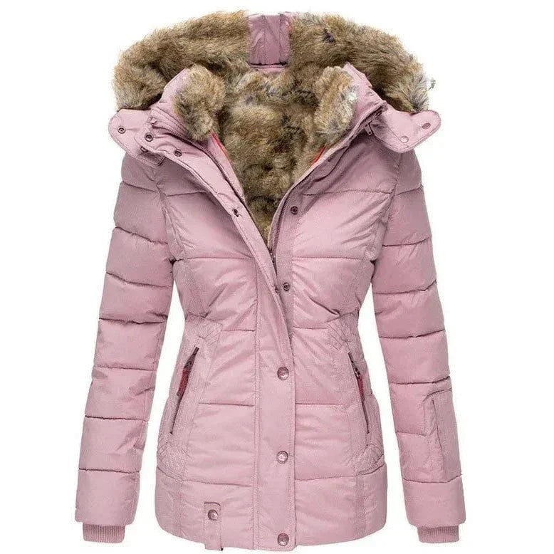 Drune | Steppjacke mit gefütterter Kapuze Schwarz Warm, Elegant und Funktional