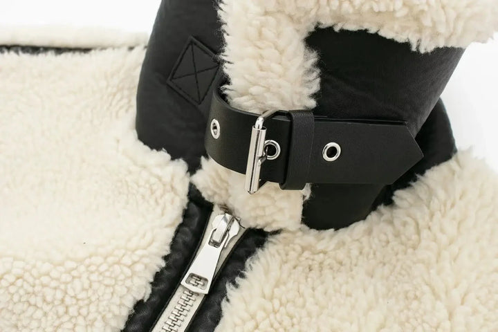 Drune | Fliegerjacke Schaffell-Effekt Wärme und Retro-Stil