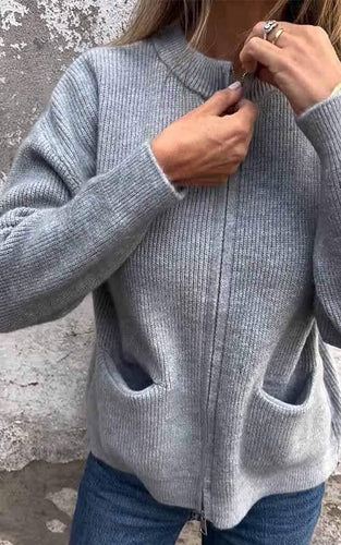 Drune | Wolljacke Mit Reißverschluss Wärme & Eleganz Minimalistischer Stil