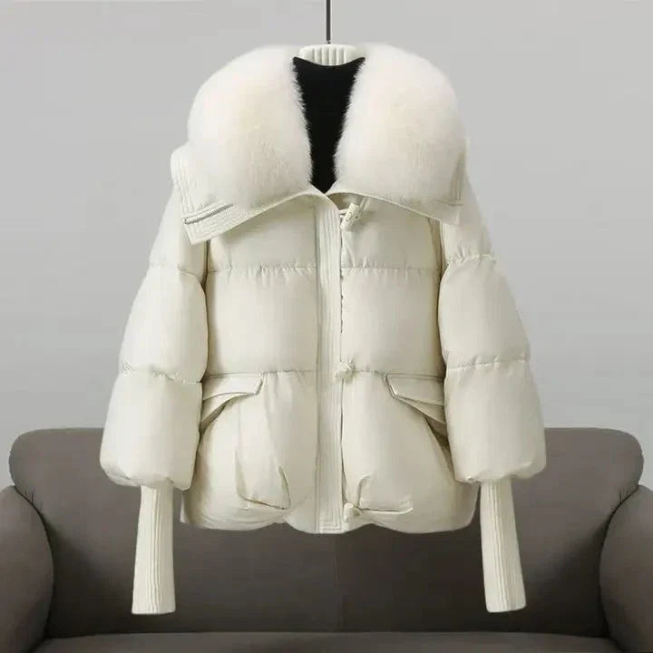 Drune | Luxus Wintersteppjacke mit warmer und eleganter Pelzkragen