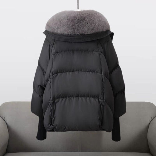Drune | Kurze Daunenjacke mit Ultra-warmem Pelzkragen & Eleganter Chic Winter