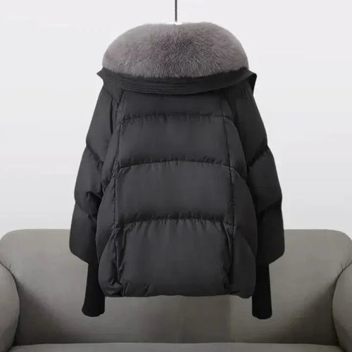 Drune | Luxus Wintersteppjacke mit warmer und eleganter Pelzkragen