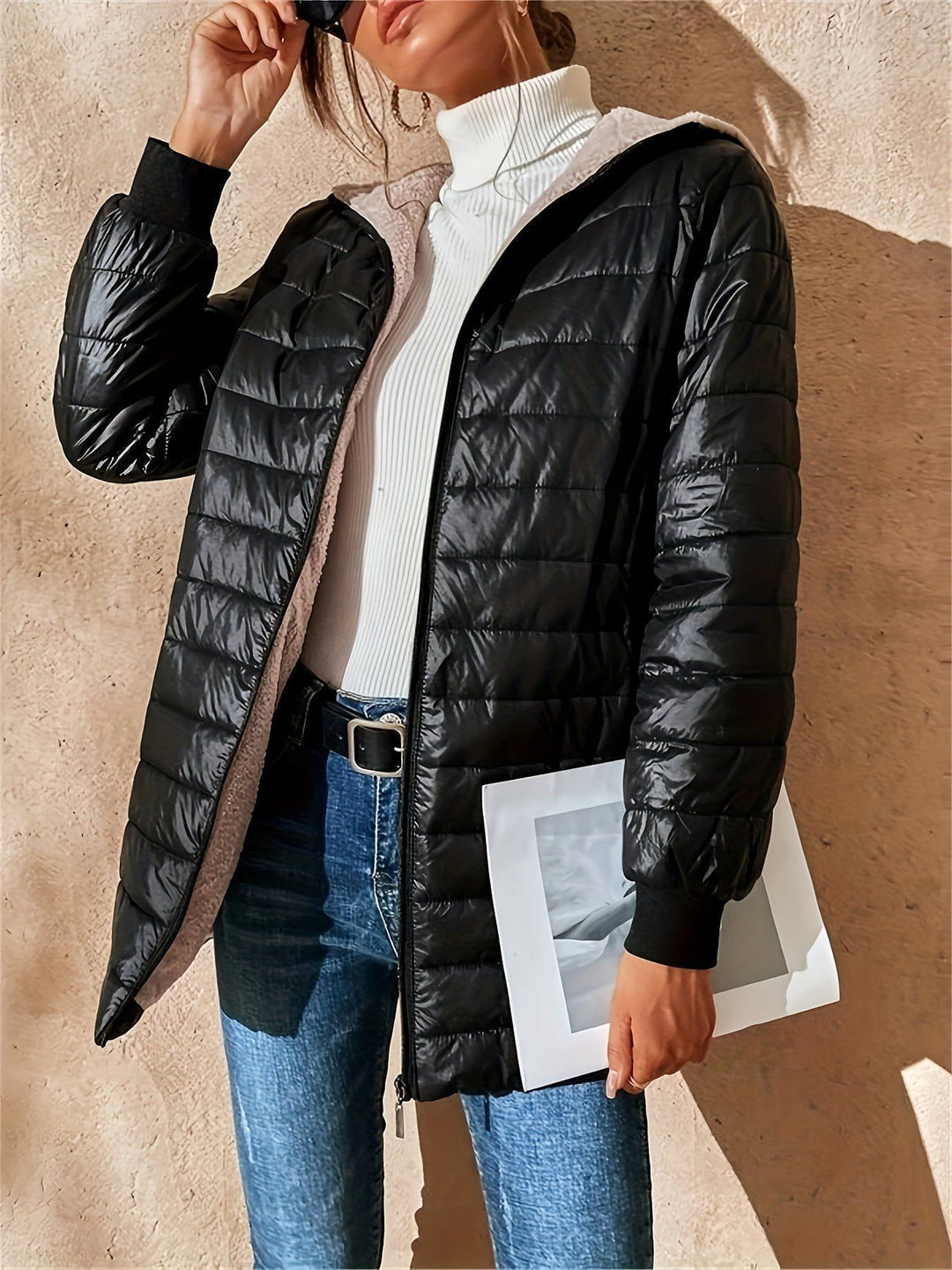 Drune | Leichte Daunenjacke mit Kapuze, bequem, warm und elegant