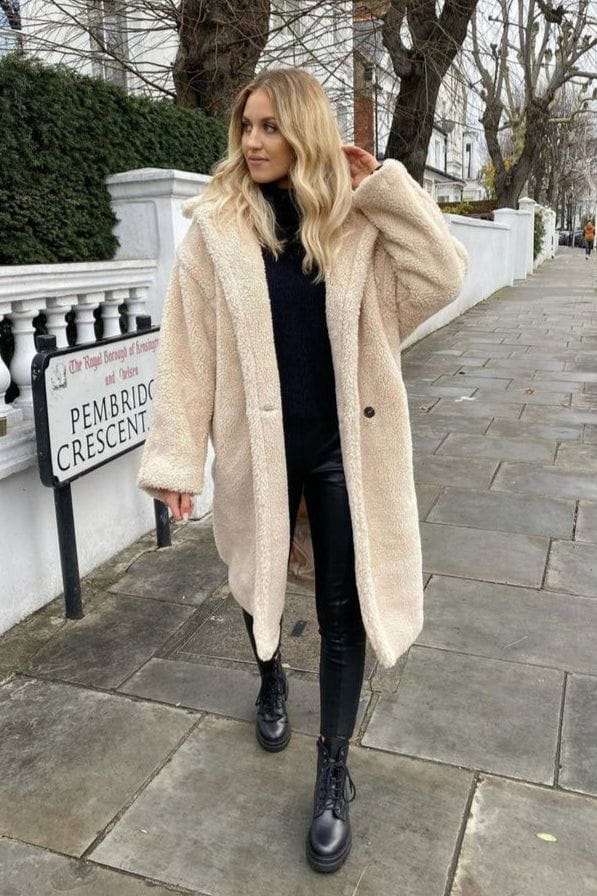 Drune | Damen Wintermantel mit Schafseffekt & Elegante Wärme