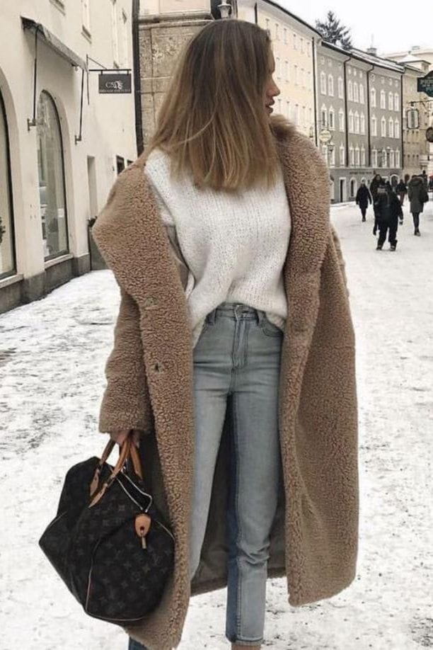 Drune | Damen Wintermantel mit Schafseffekt & Elegante Wärme