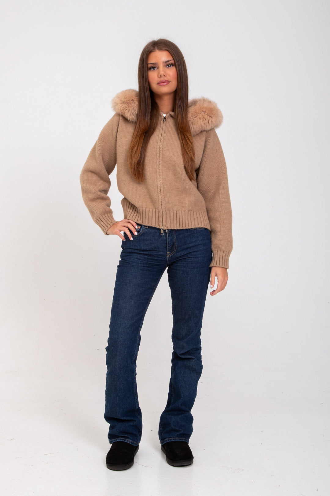 Drune | Kapuzenjacke mit falschem Pelz Eleganz Wärme und Komfort
