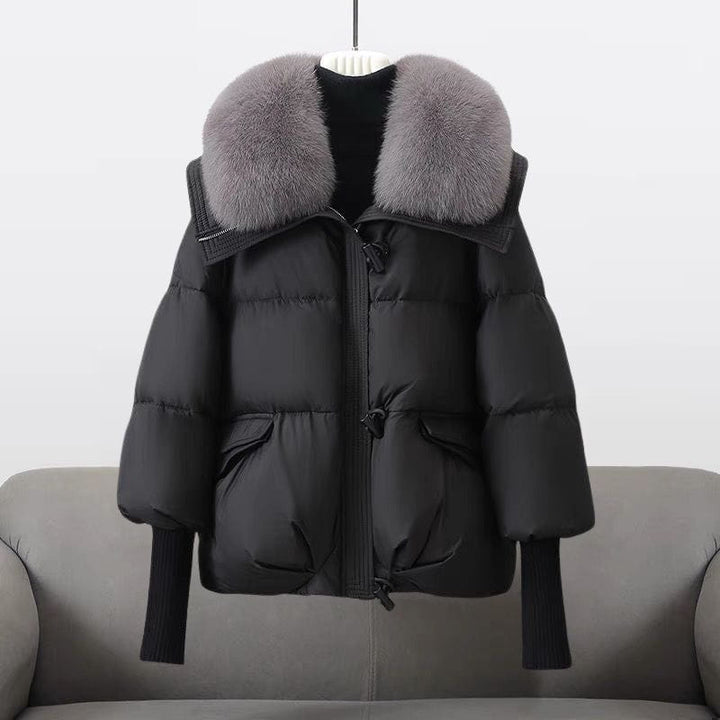 Drune | Kurze Daunenjacke mit Ultra-warmem Pelzkragen & Eleganter Chic Winter