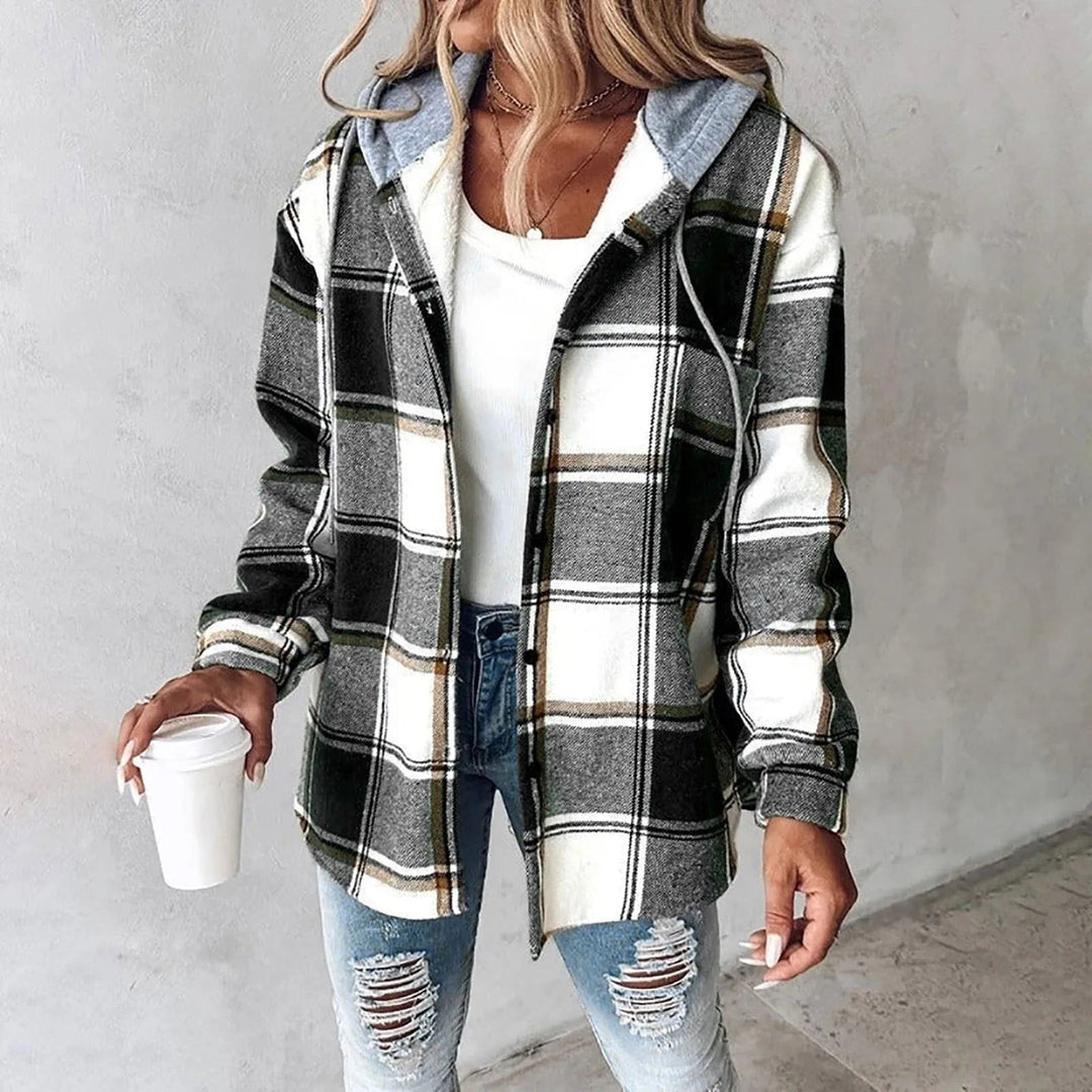 Drune | Hemdjacke mit Kapuze aus lässigem Flanell warm und trendig