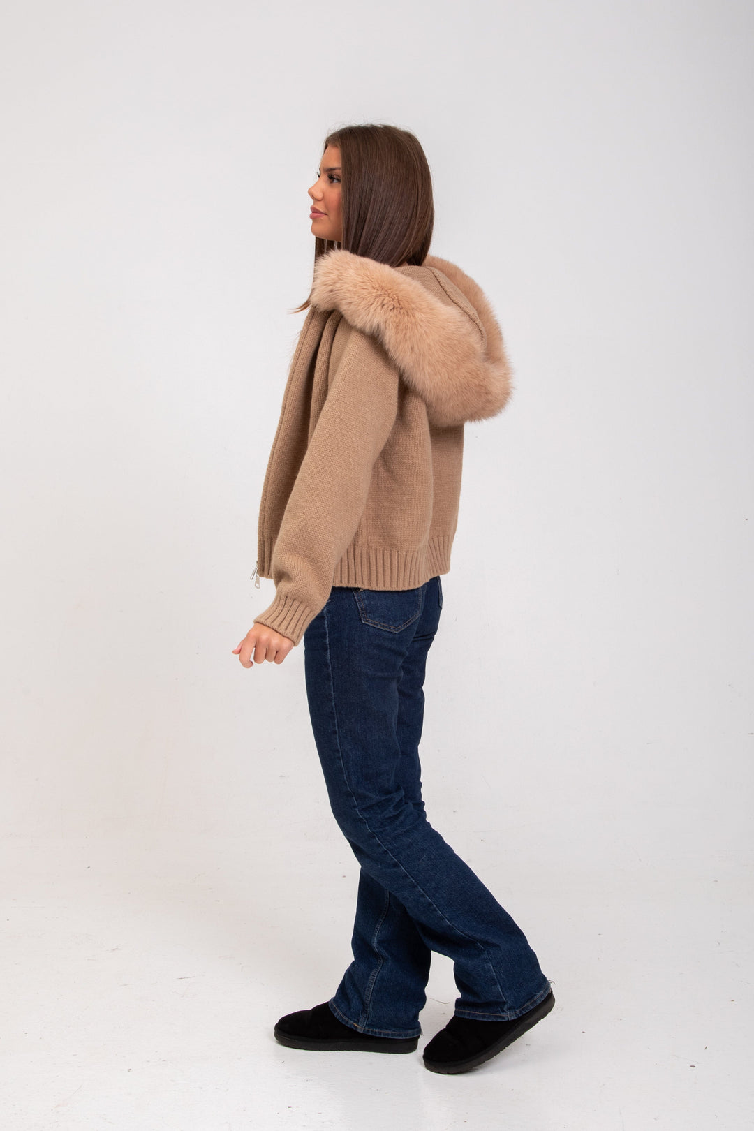 Drune | Kapuzenjacke mit falschem Pelz Eleganz Wärme und Komfort