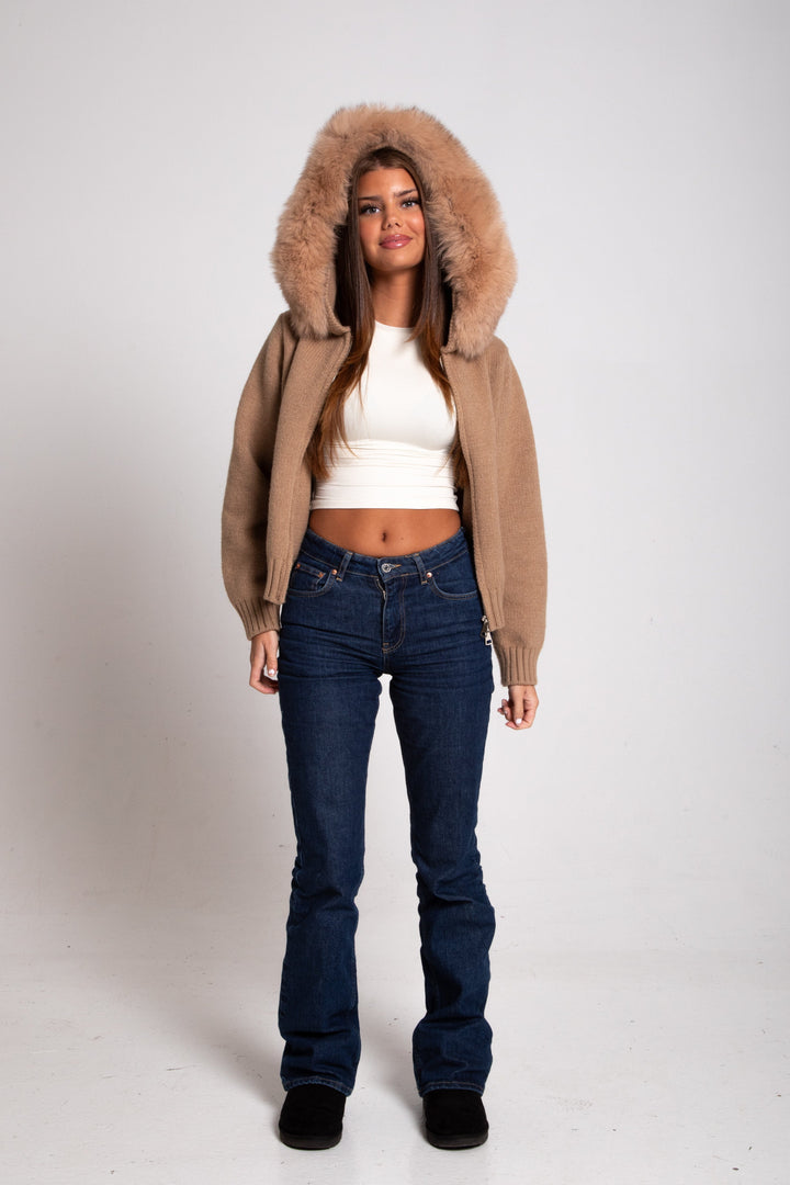 Drune | Kapuzenjacke mit falschem Pelz Eleganz Wärme und Komfort