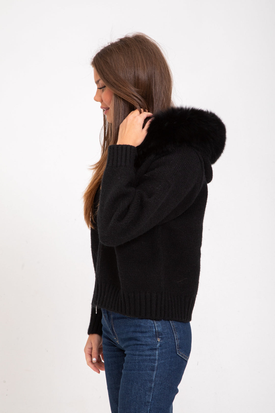 Drune | Kapuzenjacke mit falschem Pelz Eleganz Wärme und Komfort