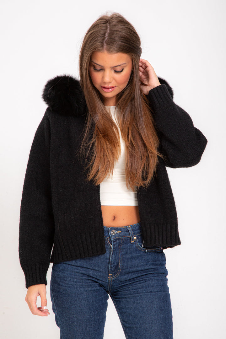 Drune | Kapuzenjacke mit falschem Pelz Eleganz Wärme und Komfort