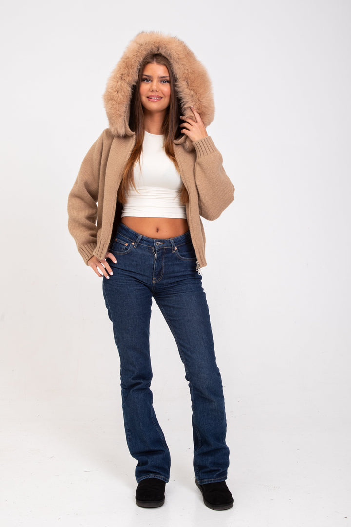 Drune | Kapuzenjacke mit falschem Pelz Eleganz Wärme und Komfort