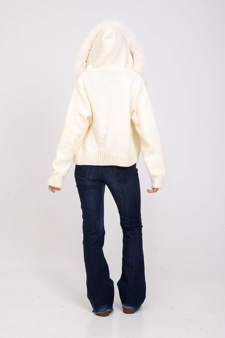 Drune | Kapuzenjacke mit falschem Pelz Eleganz Wärme und Komfort