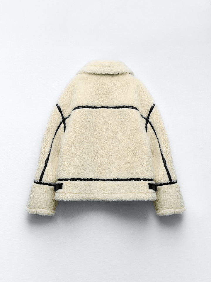 Drune | Fliegerjacke Schafslebe Effekt Warm & Trendy Lässig Winterlook