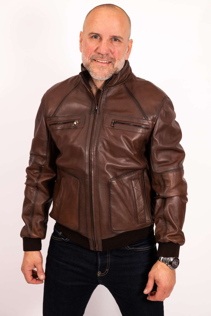 Drune | Herren-Bomberjacke aus Leder
